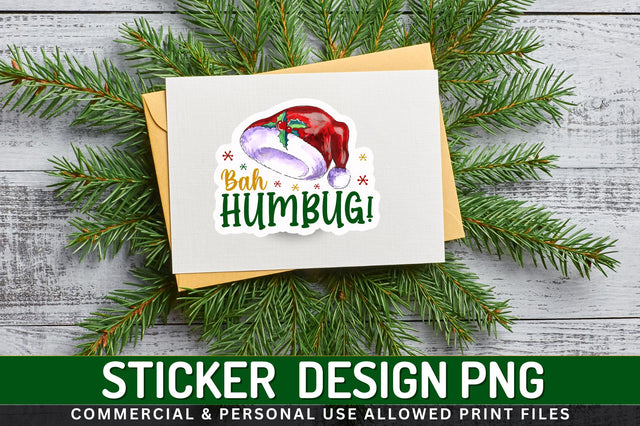 Bah humbug Sticker Design Sublimation Regulrcrative 