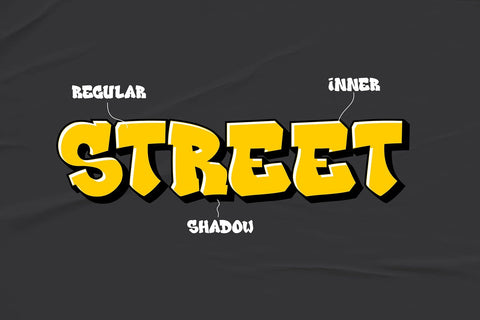 Bajigoer Street - 3d Layered Graffiti Font Font Mozzatype 