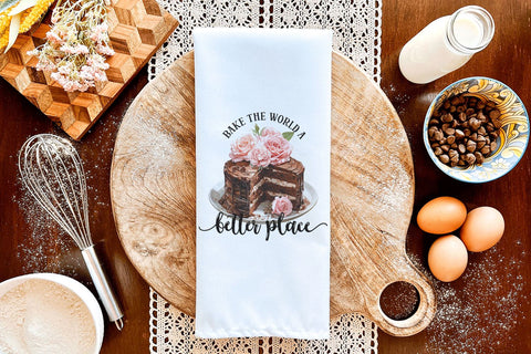 Bake The World A Better Place Sublimation Design Sublimation BijouBay 