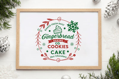 Baked fresh daily gingerbread baking co. pies cookies muffins hot cocoa SVG Angelina750 