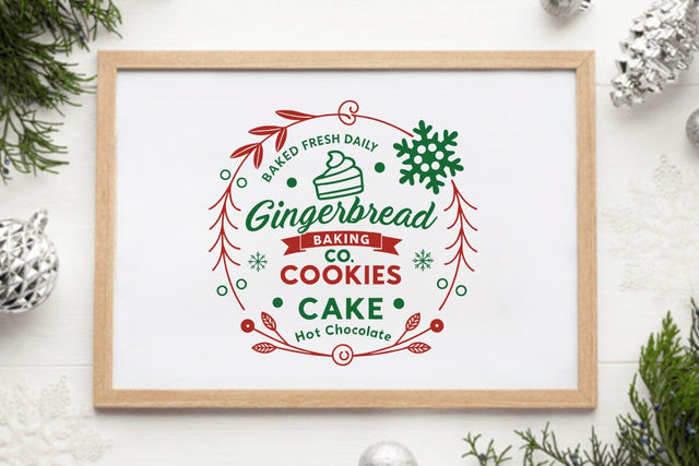 Baked fresh daily gingerbread baking co. pies cookies muffins hot cocoa SVG Angelina750 