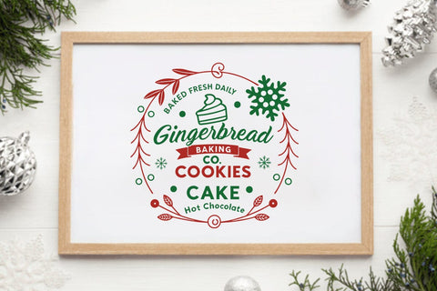 Baked fresh daily gingerbread baking co. pies cookies muffins hot cocoa SVG Angelina750 