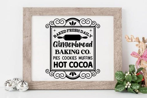 Baked fresh daily gingerbread baking co. pies cookies muffins hot cocoa SVG Angelina750 