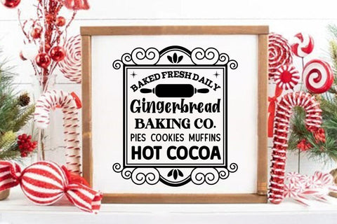 Baked fresh daily gingerbread baking co. pies cookies muffins hot cocoa SVG Angelina750 