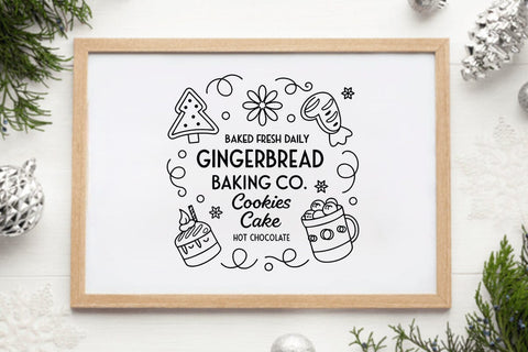 Baked fresh daily gingerbread baking co pies cookies muffins hot cocoa SVG Angelina750 