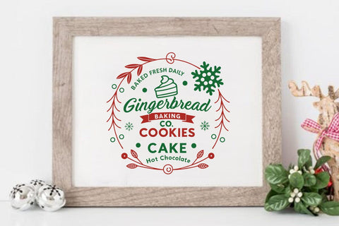 Baked fresh daily gingerbread baking co. pies cookies muffins hot cocoa SVG Angelina750 