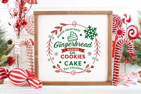 Baked fresh daily gingerbread baking co. pies cookies muffins hot cocoa SVG Angelina750 