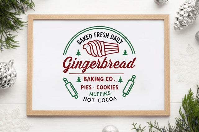 Baked fresh daily gingerbread baking co pies cookies muffins hot cocoa SVG Angelina750 