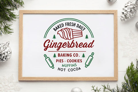 Baked fresh daily gingerbread baking co pies cookies muffins hot cocoa SVG Angelina750 