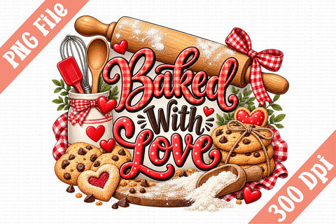 Baked With Love PNG Sublimation Craftlabsvg24 