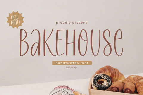 Bakehouse - Handwritten Font Font Timur type 