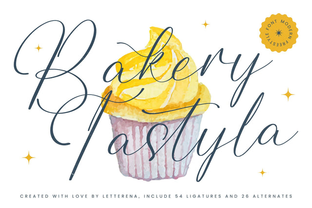Bakery Tastyla - Modern Freestyle Font Font Letterena Studios 