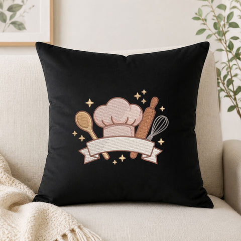 Baking Chef Hat Kitchen Utensils Machine Embroidery Design Personalized Baker File Embroidery/Applique DESIGNS PatternFeed8 
