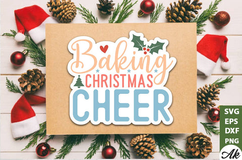 Baking christmas cheer Stickers Design SVG akazaddesign 