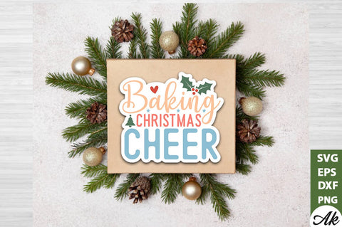 Baking christmas cheer Stickers Design SVG akazaddesign 