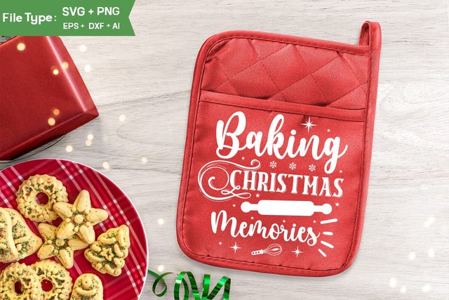Baking Christmas Memories Pot Holder Svg, Christmas SVG Design, Christmas Pot Holder Svg Design,SVGs,Quotes and Sayings,Food & Drink,On Sale, Print & Cut SVG DesignPlante 503 