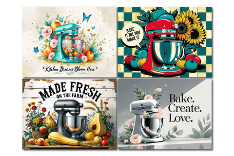 Baking cutting board, stand mixer artwork Sublimation Paper Switch 