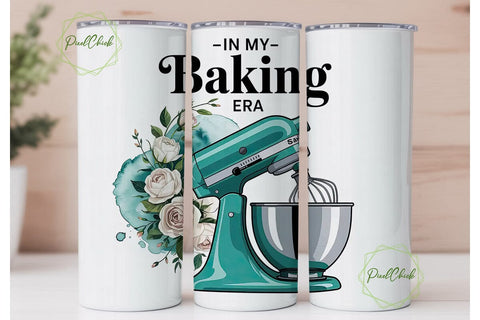 Baking Era 20oz Tumbler Wrap Sublimation PixelChick 