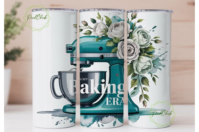 Baking Era 20oz Tumbler Wrap Sublimation PixelChick 