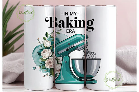 Baking Era 20oz Tumbler Wrap Sublimation PixelChick 