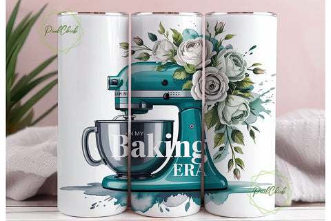 Baking Era 20oz Tumbler Wrap Sublimation PixelChick 