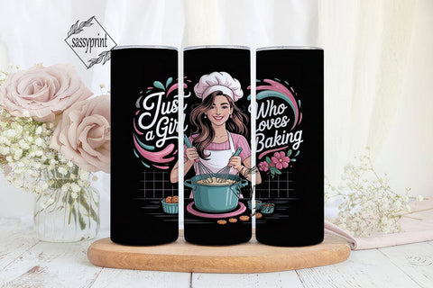 Baking Girl 20oz Tumbler Design Sublimation sassyprint 