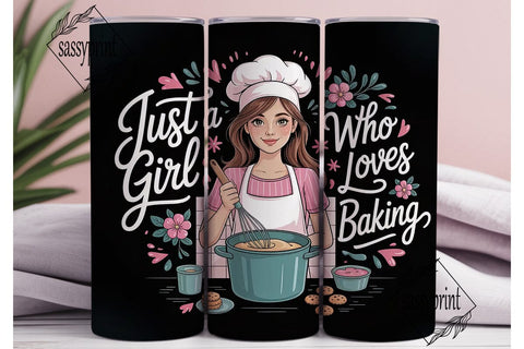 Baking Girl 20oz Tumbler Design Sublimation sassyprint 