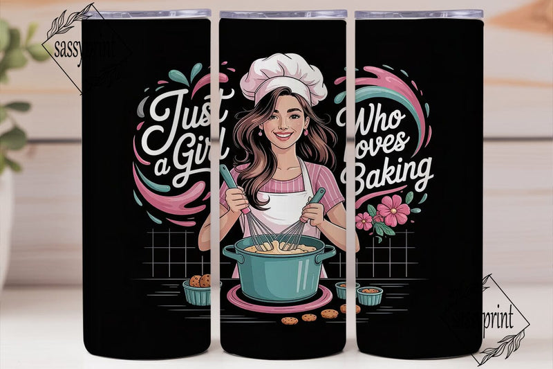Baking Girl 20oz Tumbler Design Sublimation sassyprint 