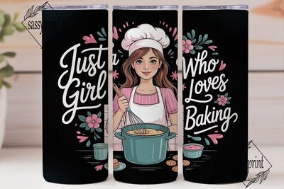 Baking Girl 20oz Tumbler Design Sublimation sassyprint 