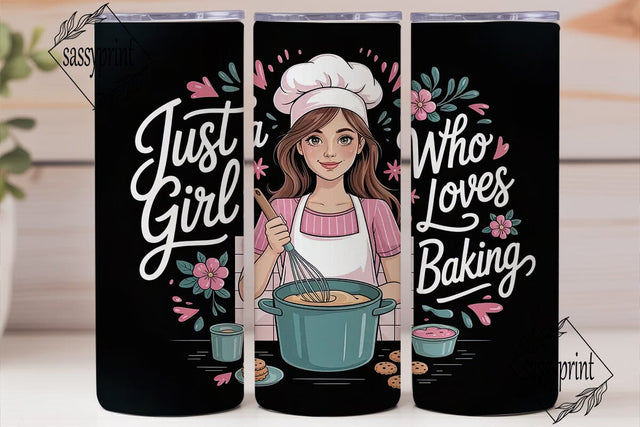 Baking Girl 20oz Tumbler Design Sublimation sassyprint 