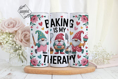 Baking Gnomes 20oz Tumbler Wrap Sublimation sassyprint 