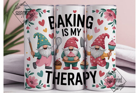 Baking Gnomes 20oz Tumbler Wrap Sublimation sassyprint 