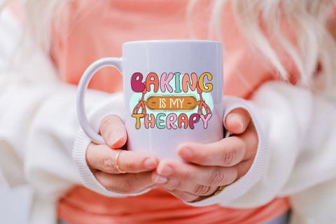 Baking is My Therapy | Funny Kitchen Sublimation Sublimation CraftLabSVG 