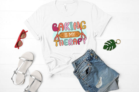 Baking is My Therapy | Funny Kitchen Sublimation Sublimation CraftLabSVG 