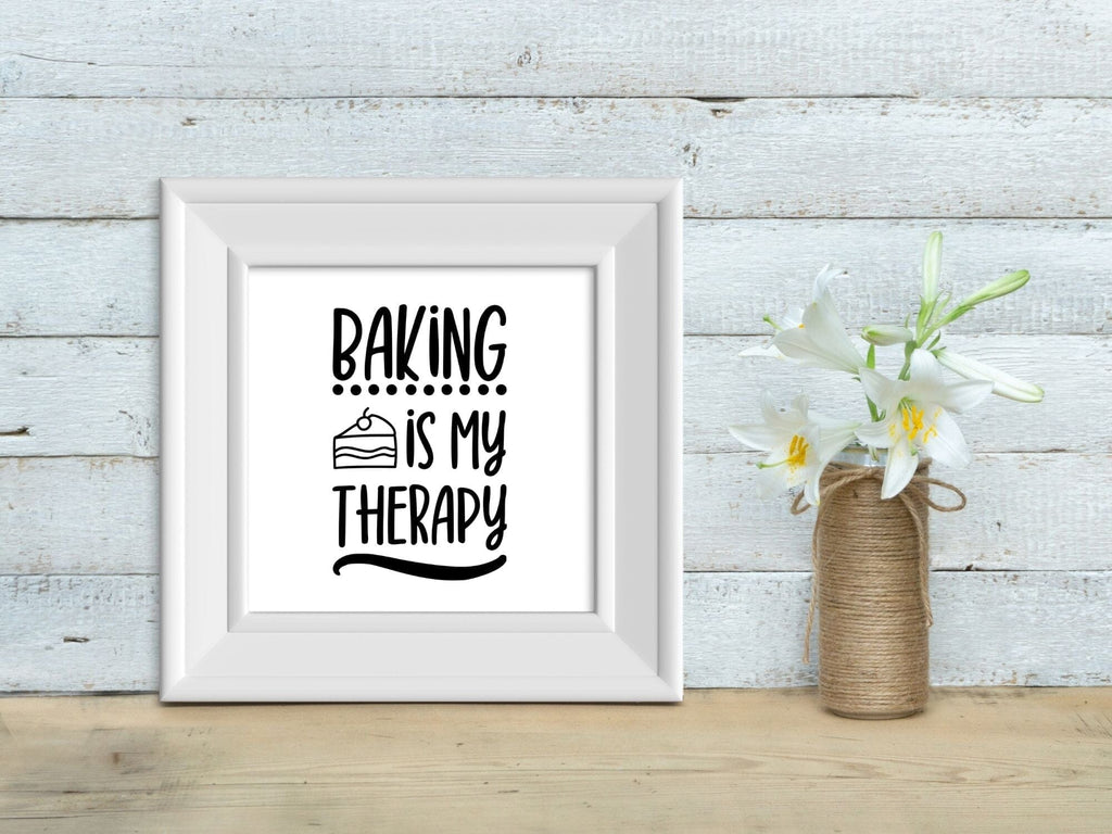 Baking Is My Therapy SVG - So Fontsy