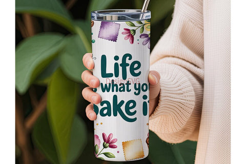 Baking Life 20oz Tumbler Wrap Sublimation DesignSVG 