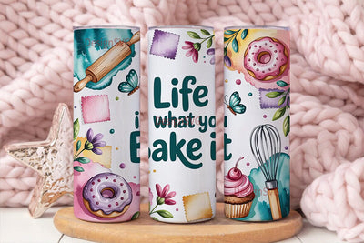 Baking Life 20oz Tumbler Wrap Sublimation DesignSVG 