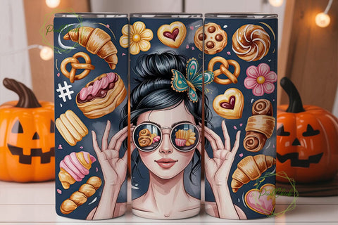 Baking Life 20oz Tumbler Wrap Sublimation PixelChick 