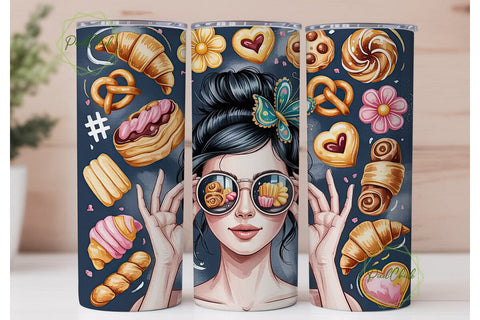 Baking Life 20oz Tumbler Wrap Sublimation PixelChick 