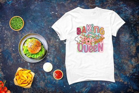 Baking Queen PNG, Funny Kitchen Sublimation Sublimation CraftLabSVG 