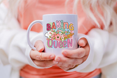 Baking Queen PNG, Funny Kitchen Sublimation Sublimation CraftLabSVG 