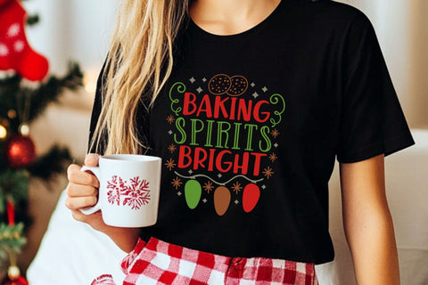 Baking Spirits Bright| Christmas Baking SVG Cutting Files. SVG CosmosFineArt 
