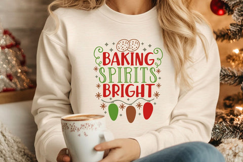 Baking Spirits Bright| Christmas Baking SVG Cutting Files. SVG CosmosFineArt 