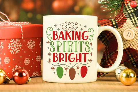 Baking Spirits Bright| Christmas Baking SVG Cutting Files. SVG CosmosFineArt 