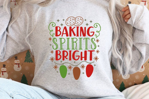 Baking Spirits Bright| Christmas Baking SVG Cutting Files. SVG CosmosFineArt 
