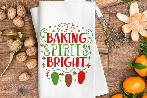 Baking Spirits Bright| Christmas Baking SVG Cutting Files. SVG CosmosFineArt 