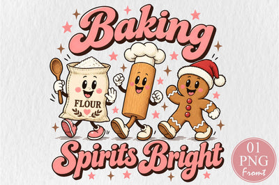 Baking Spirits Bright Christmas PNG SVG nirmal108roy 
