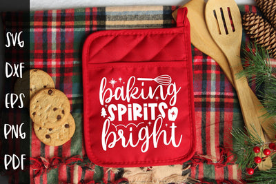 Baking Spirits Bright, Christmas Pot Holder SVG SVG CraftLabSVG 