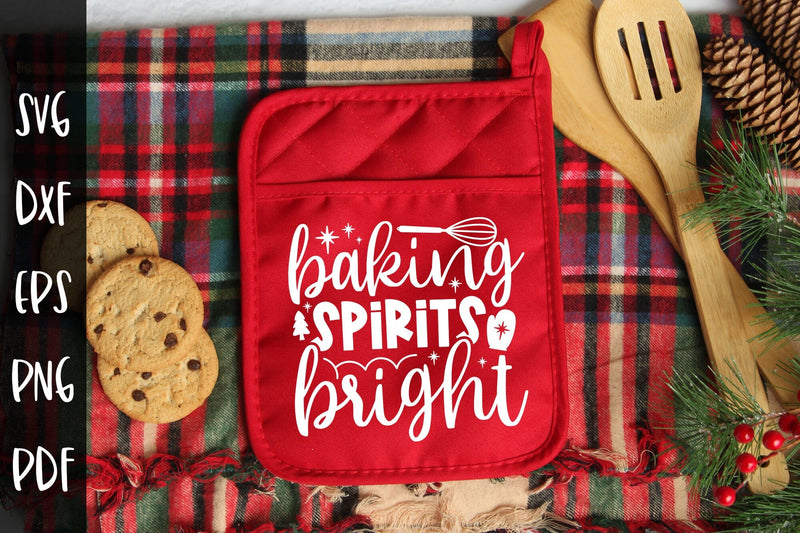 Baking Spirits Bright, Christmas Pot Holder SVG SVG CraftLabSVG 