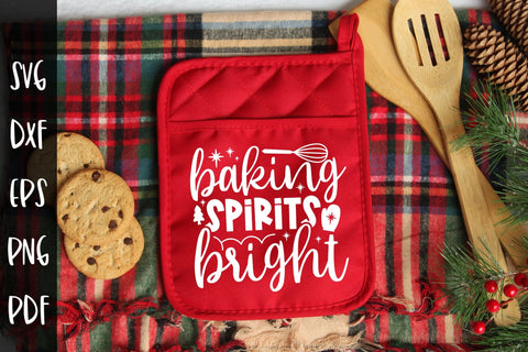 Baking Spirits Bright, Christmas Pot Holder SVG SVG CraftLabSVG 